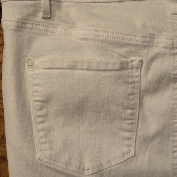 Talbots Women's 18 Eggshell White High Waist Jegging Crop 5 Pockets Modern Chic - Picture 8 of 16
